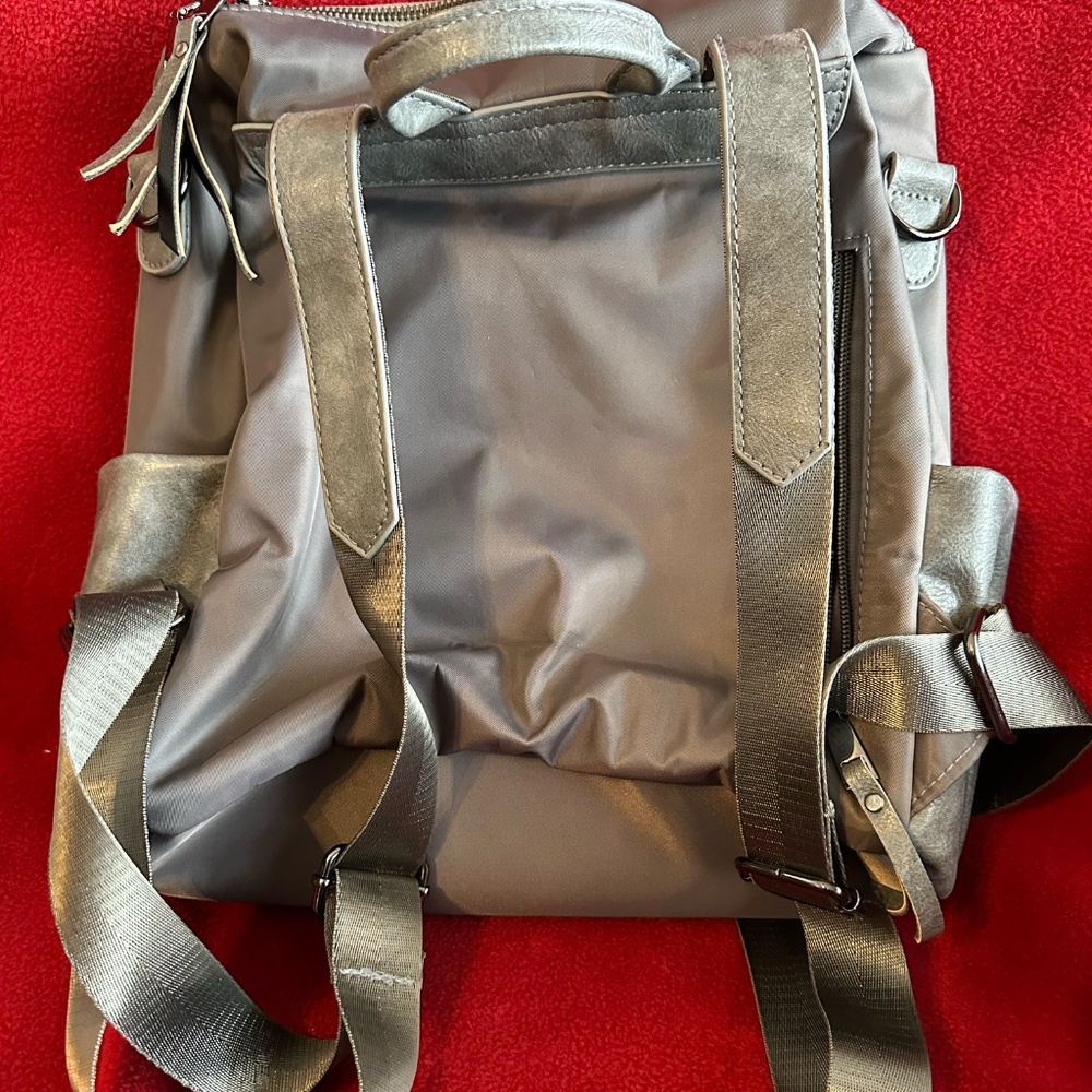 Gray Backpack Purse - image 2